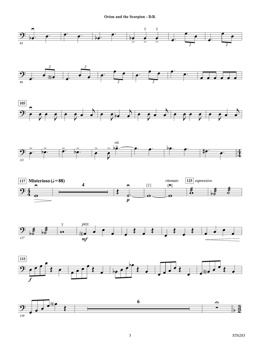 Orion and the Scorpion: Double Bass Double Bass scores gallery preview page 3