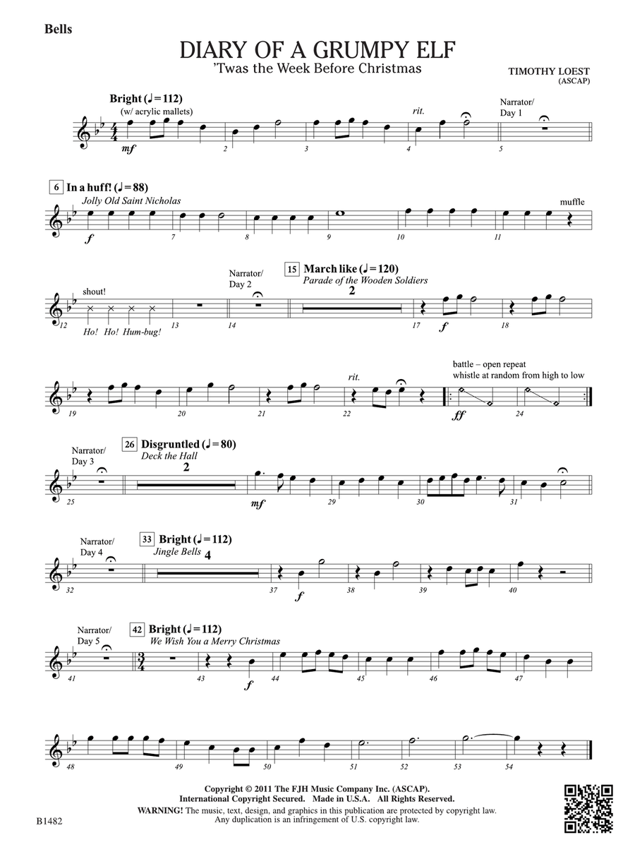 Diary of a Grumpy Elf: Bells Part scores gallery preview page 1