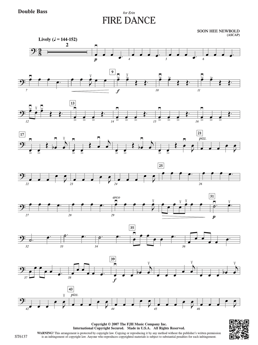Fire Dance: Double Bass Fire Dance: Double Bass Double Bass scores gallery preview page 1