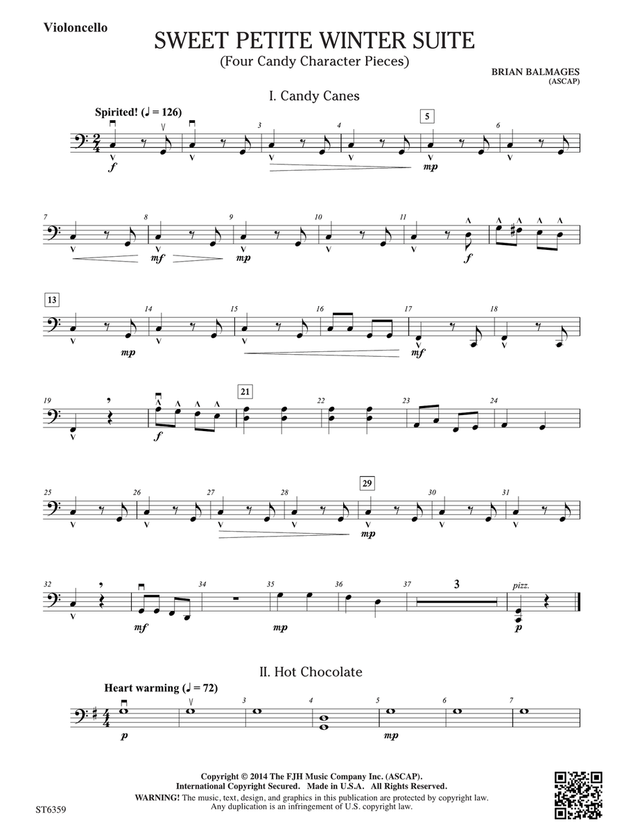 Sweet Petite Winter Suite: Violoncello Part scores gallery preview page 1