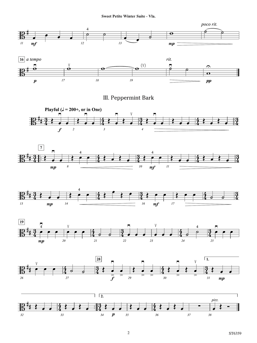 Sweet Petite Winter Suite: Viola Viola scores gallery preview page 2