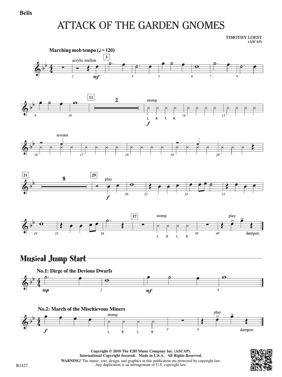 Attack of the Garden Gnomes: Bells Part scores gallery preview page 1