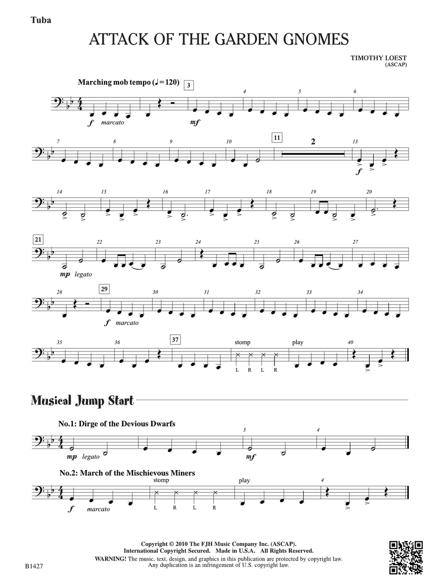 Attack of the Garden Gnomes: Tuba Tuba scores gallery preview page 1