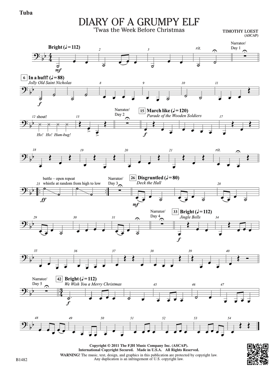 Diary of a Grumpy Elf: Tuba Tuba scores gallery preview page 1