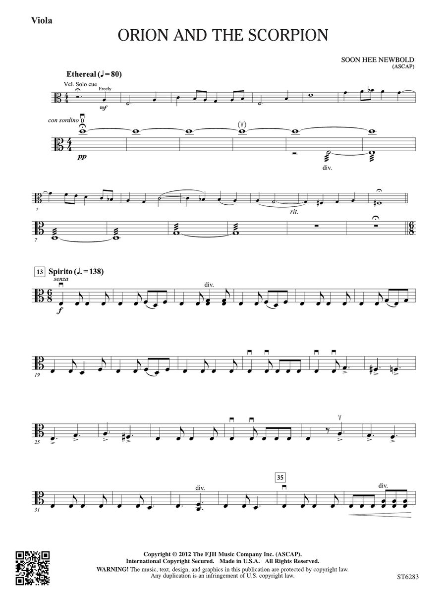 Orion and the Scorpion: Viola Viola scores gallery preview page 1