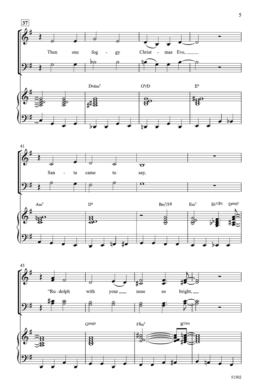 Rudolph, the Red-Nosed Reindeer Choir scores gallery preview page 4