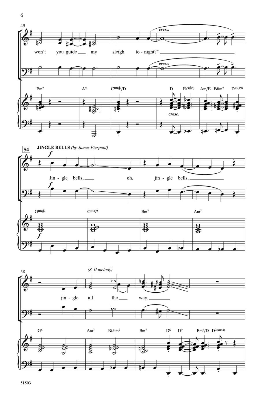 Rudolph, the Red-Nosed Reindeer Choir scores gallery preview page 5