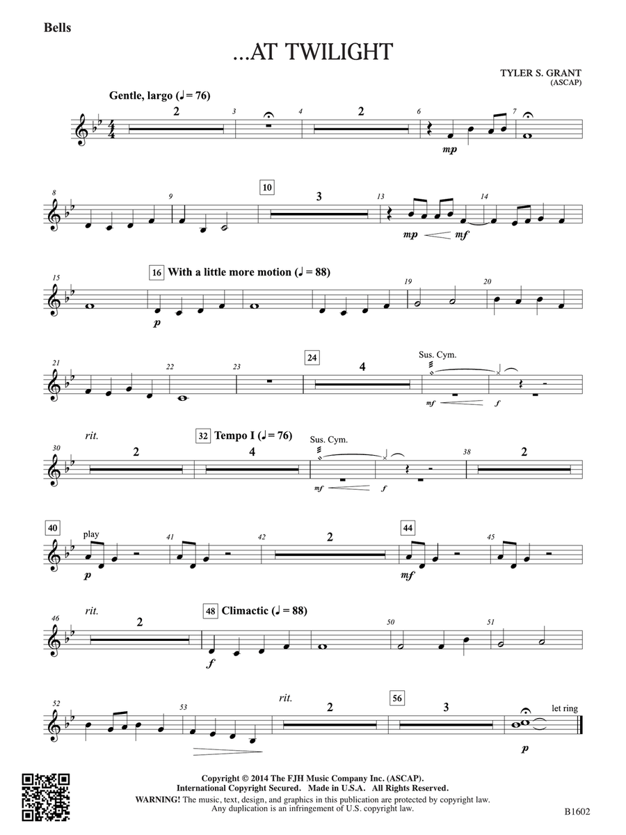 ...At Twilight: Bells ...At Twilight: Bells Part scores gallery preview page 1