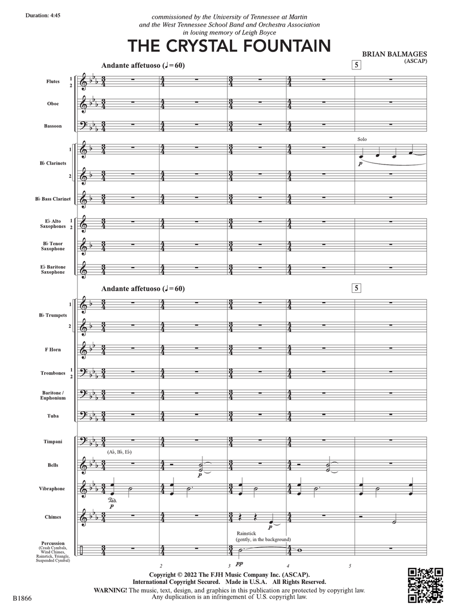 The Crystal Fountain: Score Concert Band scores gallery preview page 4