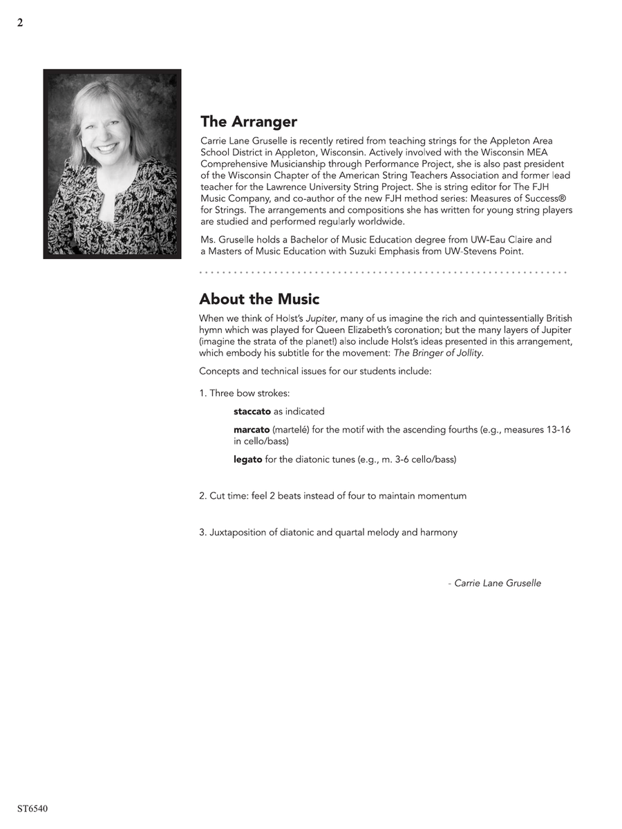 Jupiter Rising (Adapted from The Planets): Score String Orchestra scores gallery preview page 2