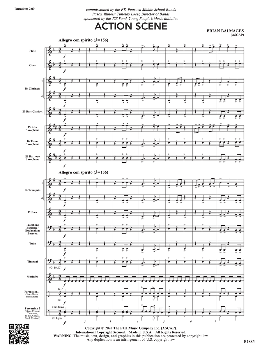 Action Scene: Score by Brian Balmages Concert Band - Digital Sheet Music page 3