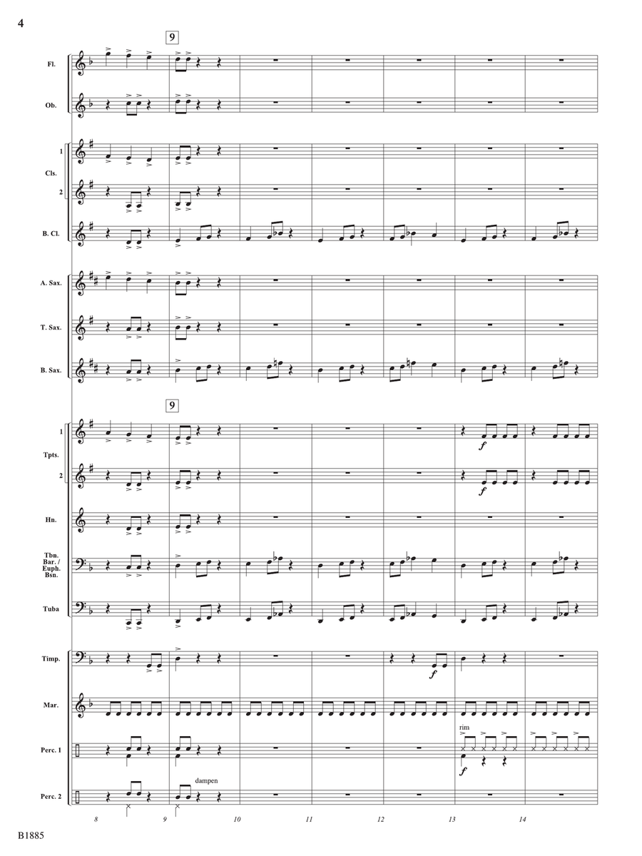 Action Scene: Score by Brian Balmages Concert Band - Digital Sheet Music page 4