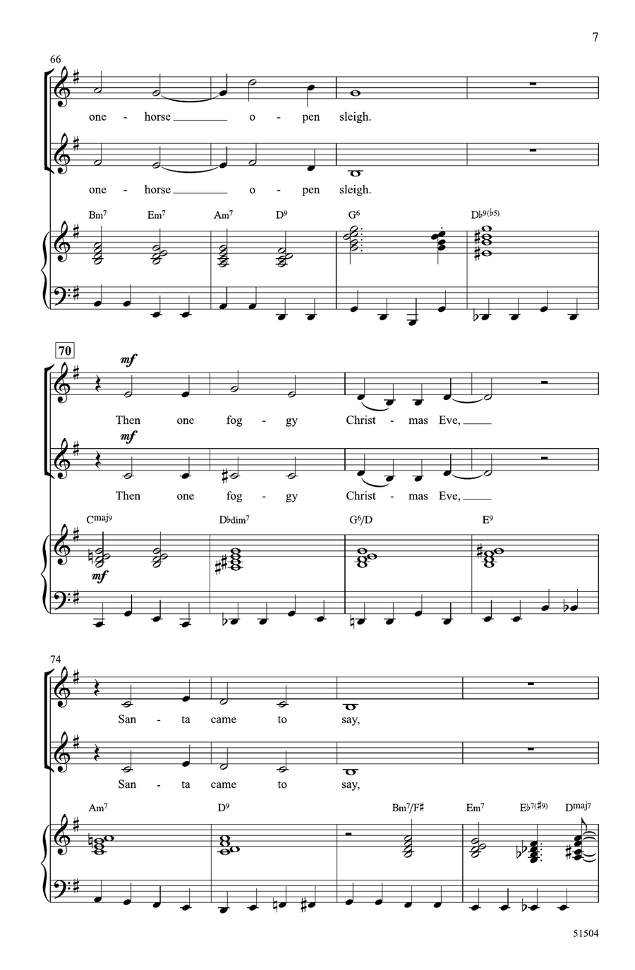 Rudolph, the Red-Nosed Reindeer Choir scores gallery preview page 6