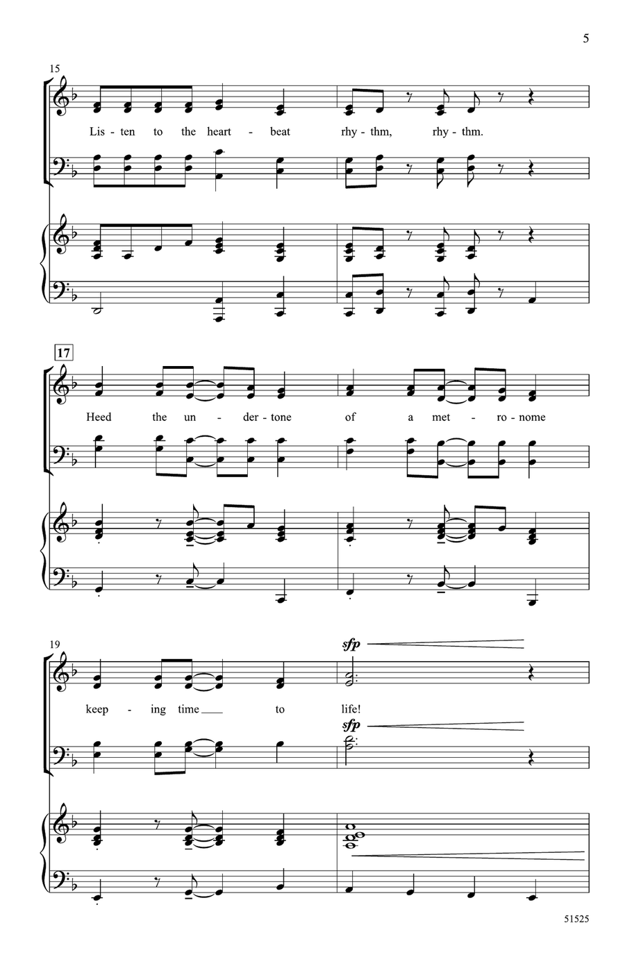 Heartbeat Rhythm Heartbeat Rhythm Choir scores gallery preview page 3