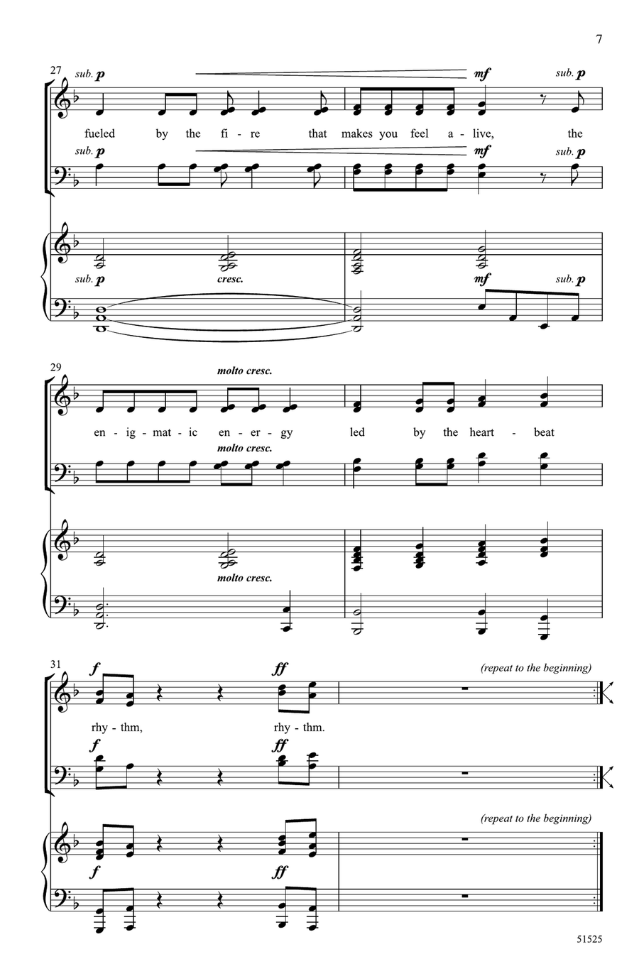 Heartbeat Rhythm Heartbeat Rhythm Choir scores gallery preview page 5