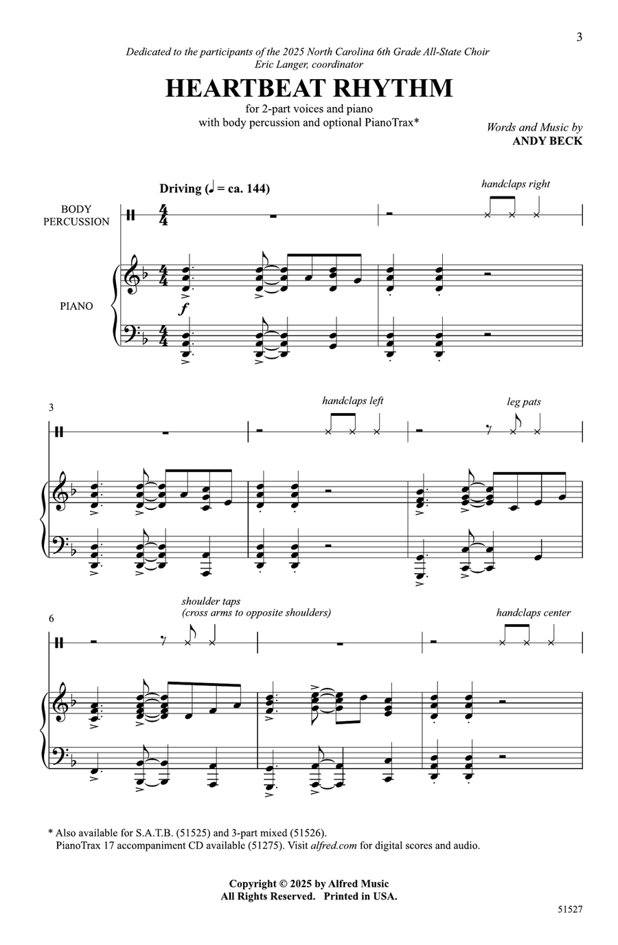 Heartbeat Rhythm Heartbeat Rhythm Choir scores gallery preview page 1