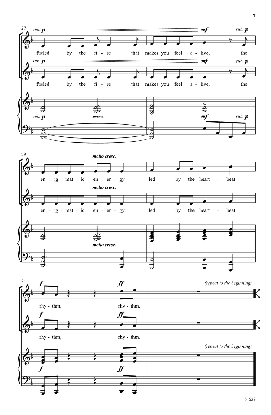 Heartbeat Rhythm Heartbeat Rhythm Choir scores gallery preview page 5