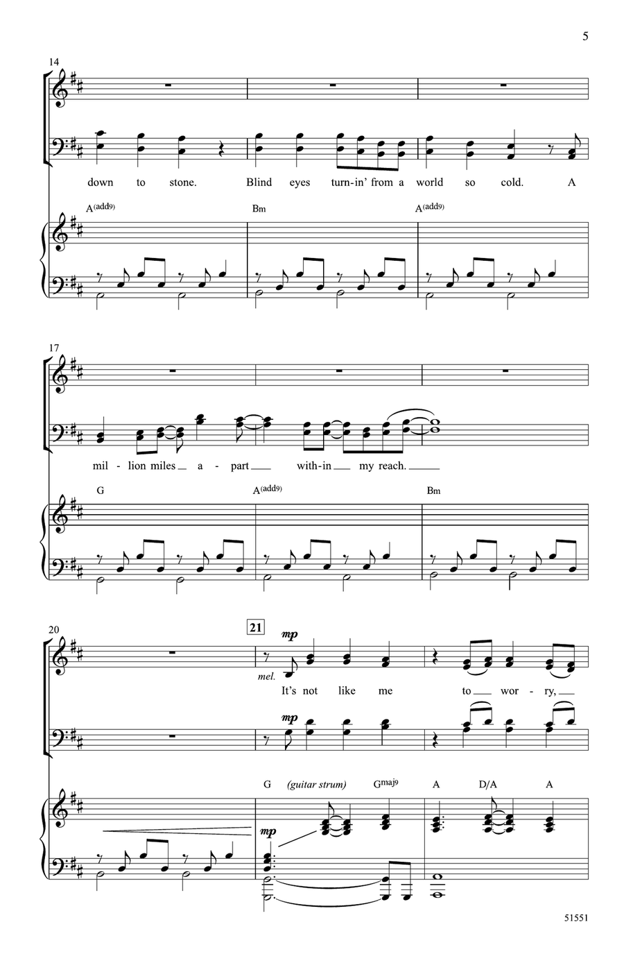 Leave a Light On Leave a Light On Choir scores gallery preview page 3