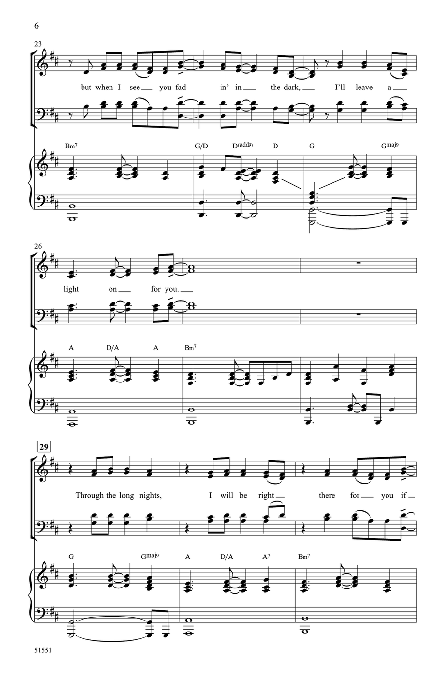 Leave a Light On Leave a Light On Choir scores gallery preview page 4