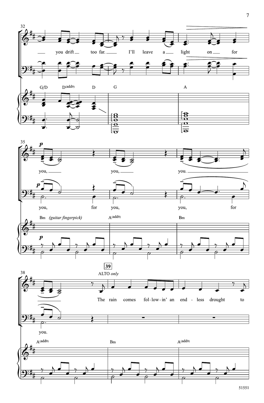 Leave a Light On Leave a Light On Choir scores gallery preview page 5