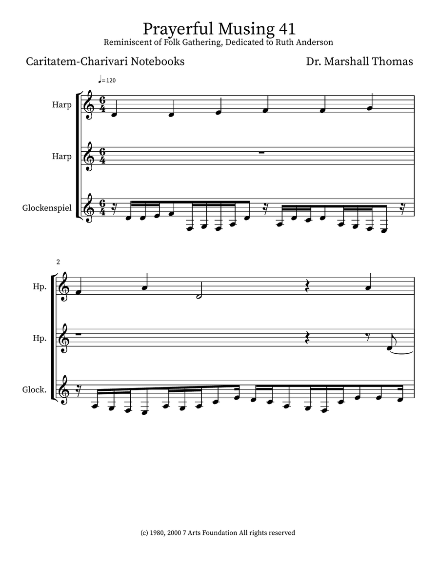 Prayerful Musing 41 Prayerful Musing 41 Small Ensemble scores gallery preview page 1
