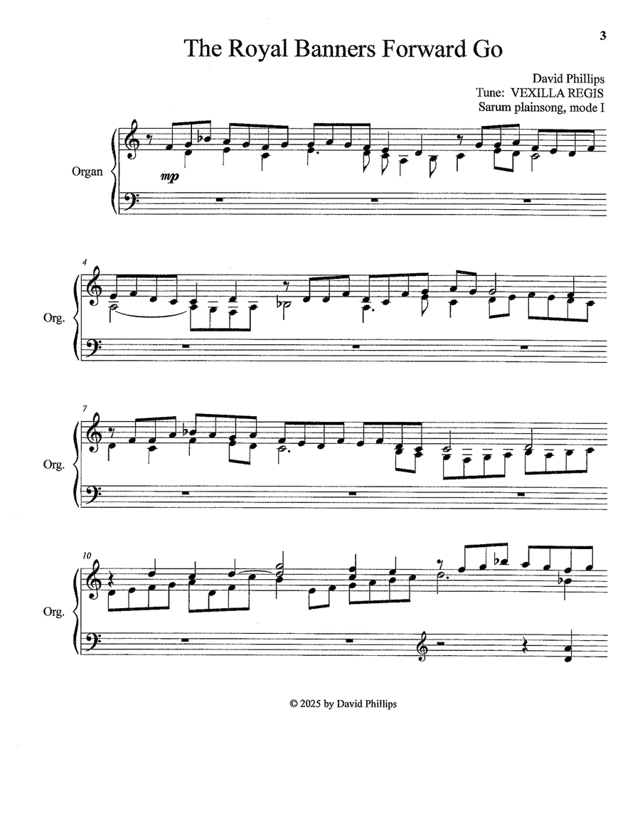 Three Organ Plainchant Preludes for Holy Week and Easter Organ Solo scores gallery preview page 1