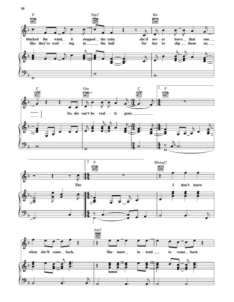 Can't Be Really Gone Can't Be Really Gone Piano, Vocal, Guitar scores gallery preview page 2