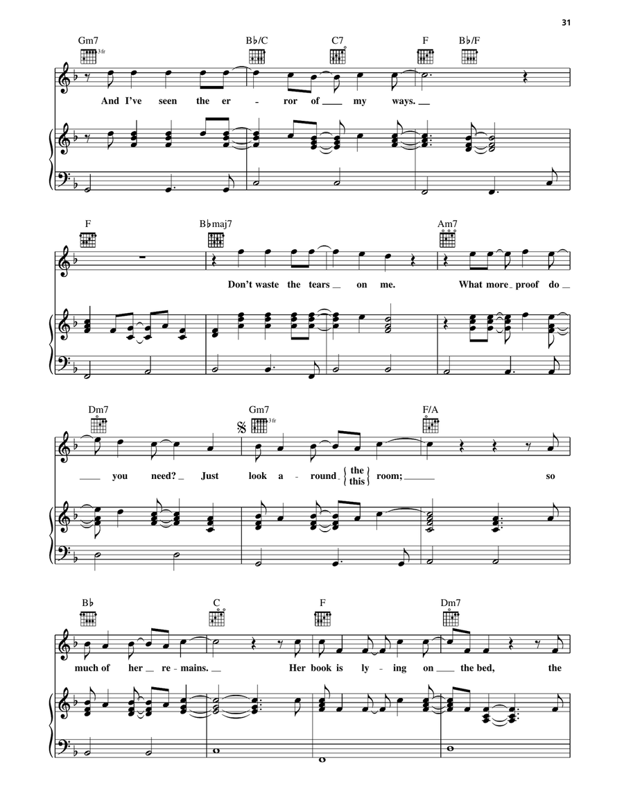 Can't Be Really Gone Can't Be Really Gone Piano, Vocal, Guitar scores gallery preview page 3