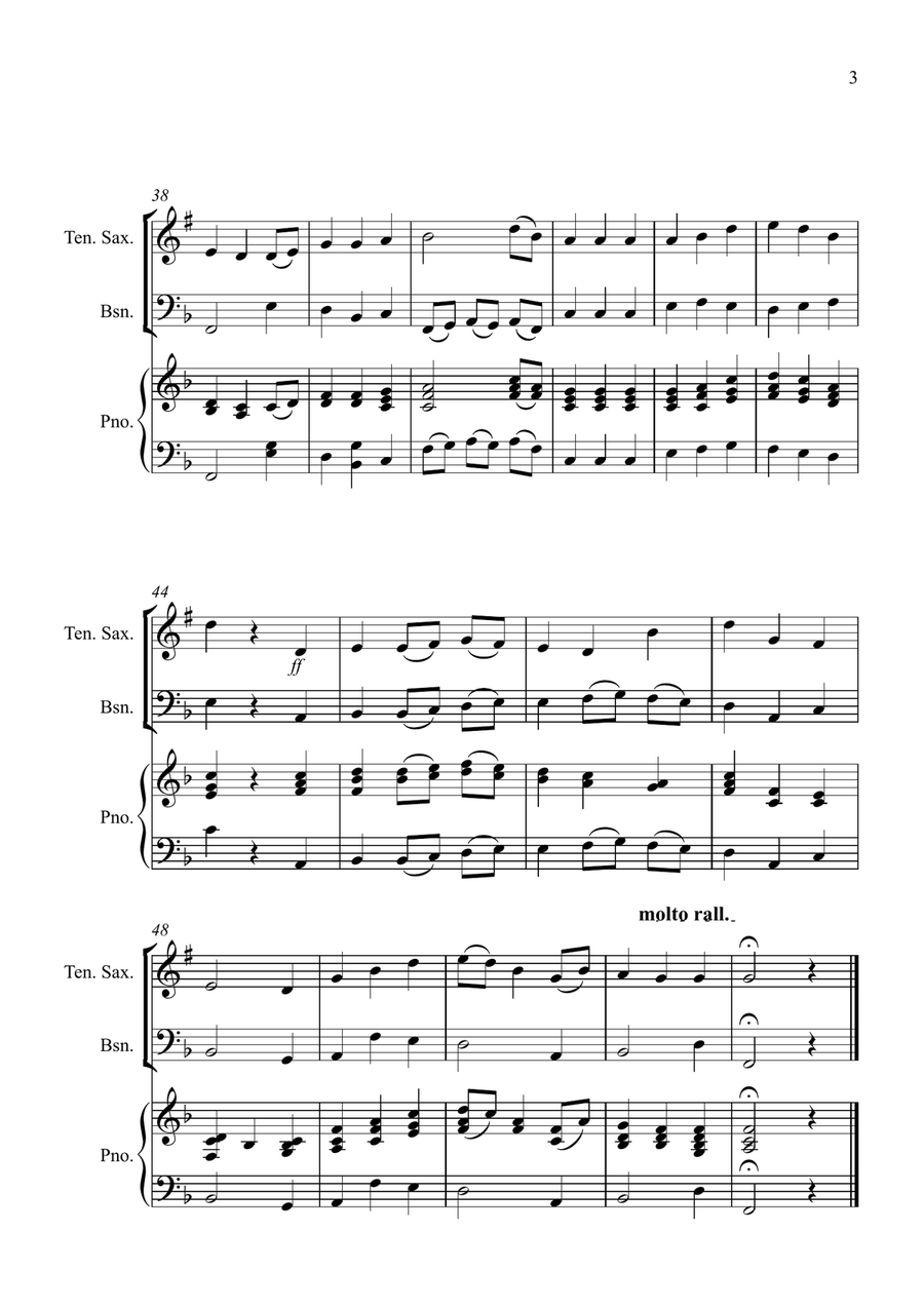 Be Thou My Vision for Tenor Saxophone and Bassoon Duet Woodwind Duet scores gallery preview page 3