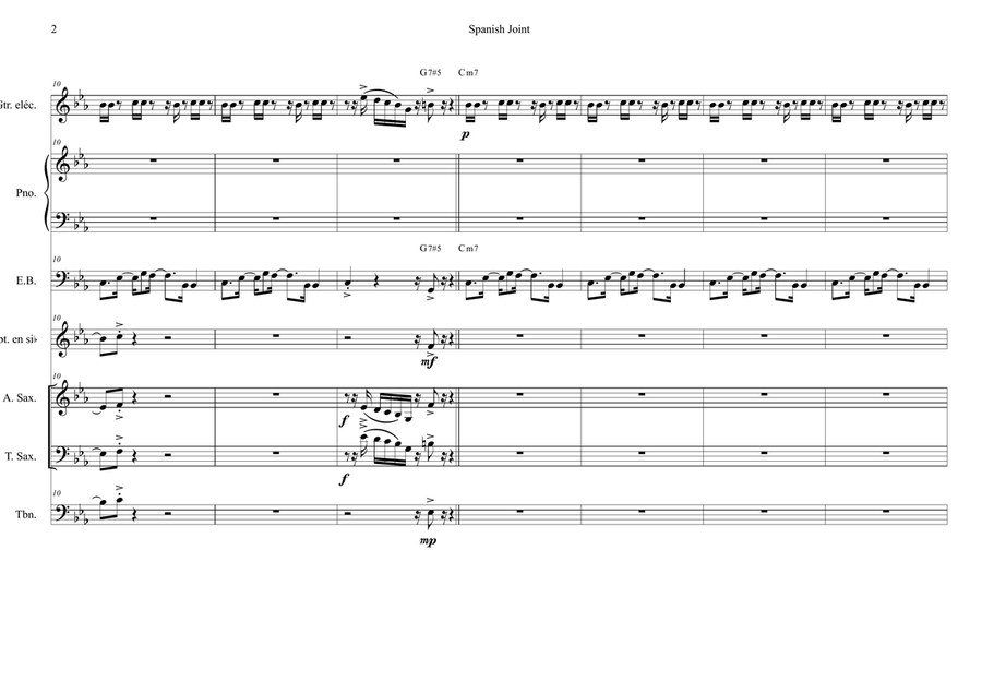 Spanish Joint Spanish Joint Jazz Ensemble scores gallery preview page 2
