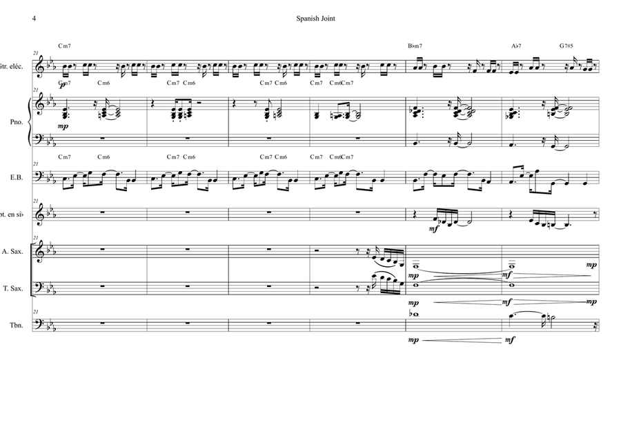 Spanish Joint Spanish Joint Jazz Ensemble scores gallery preview page 4