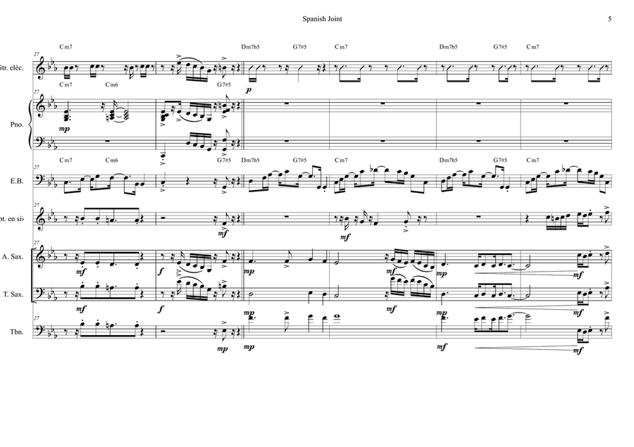 Spanish Joint Spanish Joint Jazz Ensemble scores gallery preview page 5