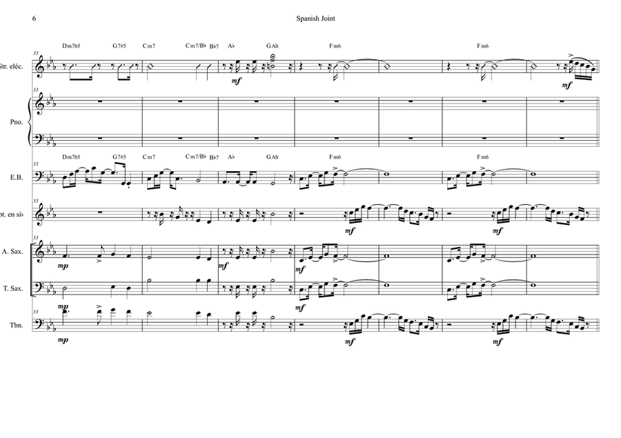 Spanish Joint Spanish Joint Jazz Ensemble scores gallery preview page 6