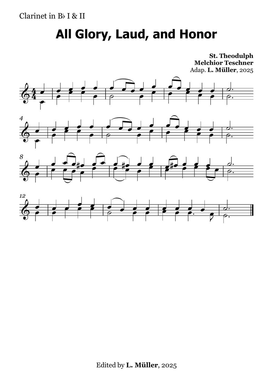All Glory, Laud, and Honor - for Beginner Orchestra with chords Large Ensemble scores gallery preview page 6