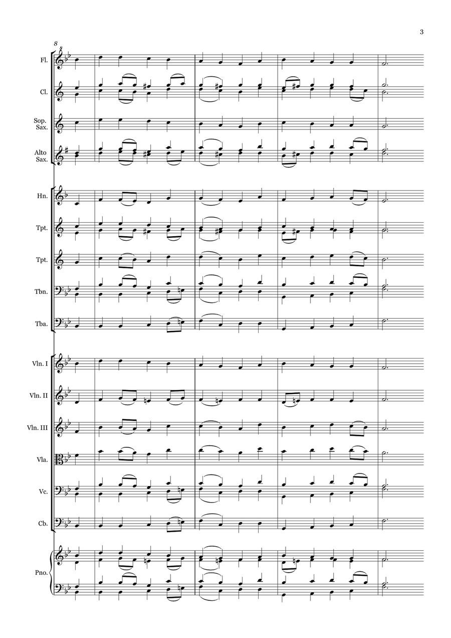 All Glory, Laud, and Honor - for Beginner Orchestra Large Ensemble scores gallery preview page 3