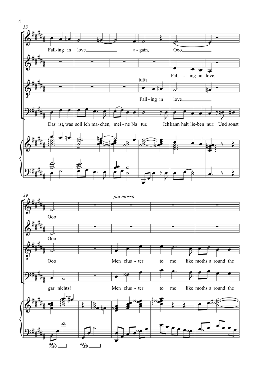 Ich Bin Von Kopf Bis Fuß Auf Liebe Eingestelltt 4-Part scores gallery preview page 4