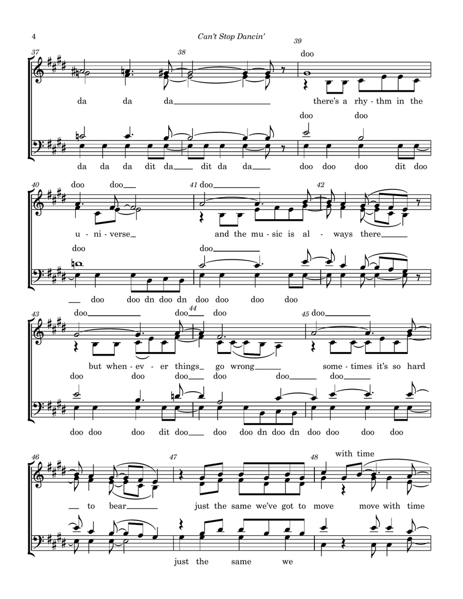 Can't Stop Dancin' Can't Stop Dancin' 4-Part scores gallery preview page 4