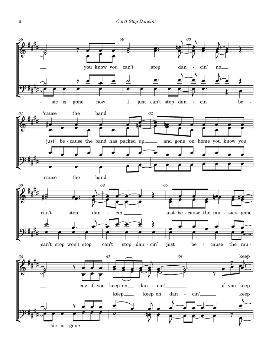 Can't Stop Dancin' Can't Stop Dancin' 4-Part scores gallery preview page 6