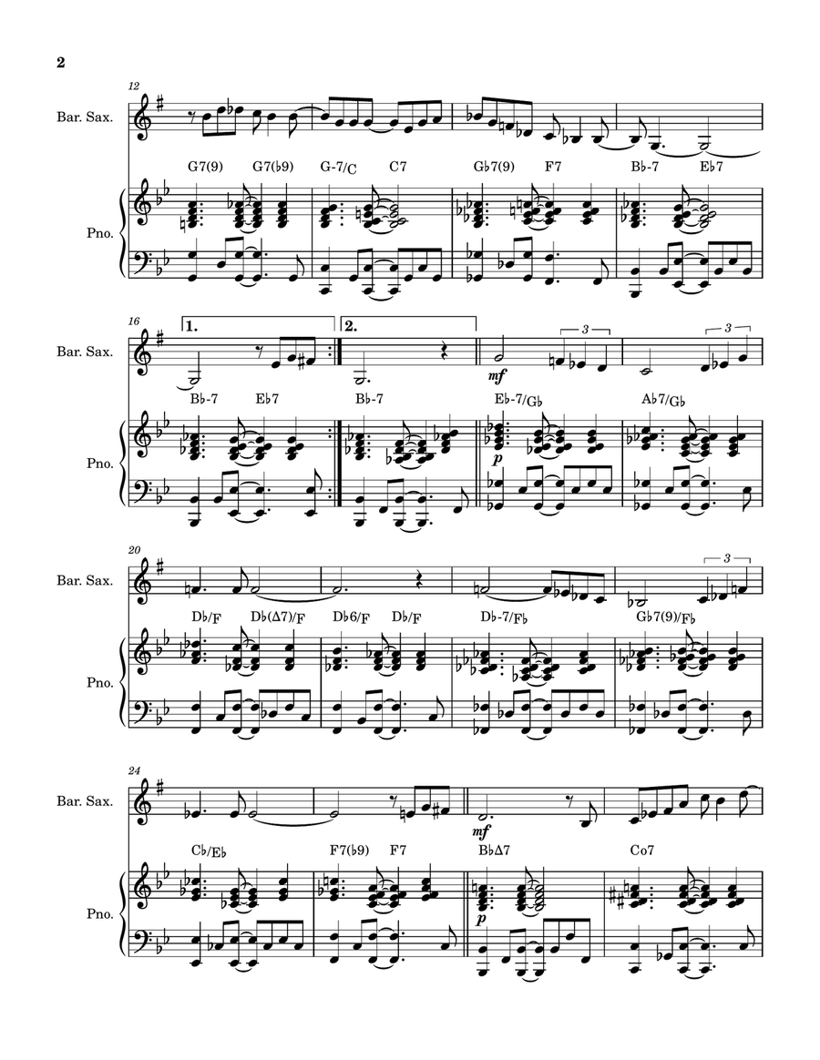 Wave Wave Baritone Saxophone scores gallery preview page 2