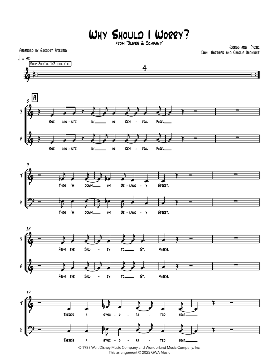 Why Should I Worry? Why Should I Worry? 4-Part scores gallery preview page 2
