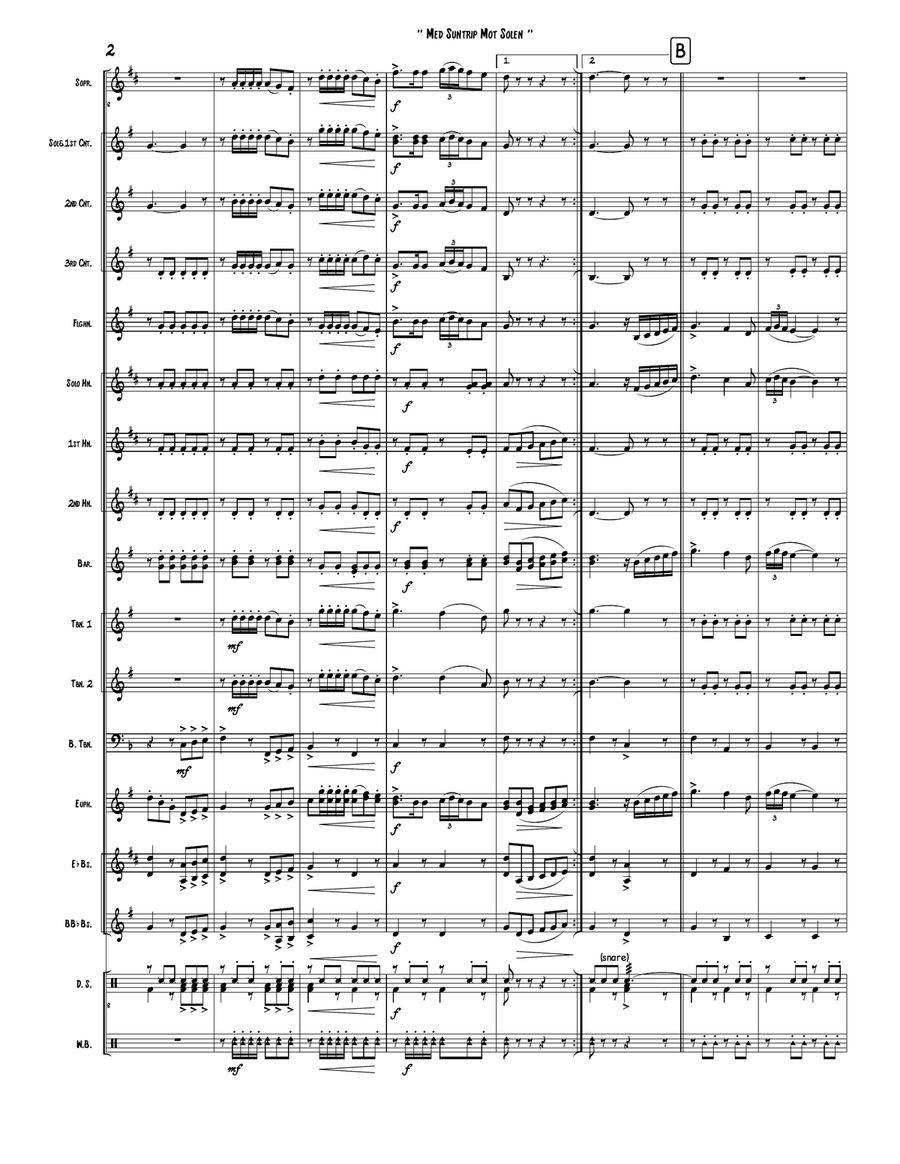 Med Suntrip Mot Solen Brass Band scores gallery preview page 2