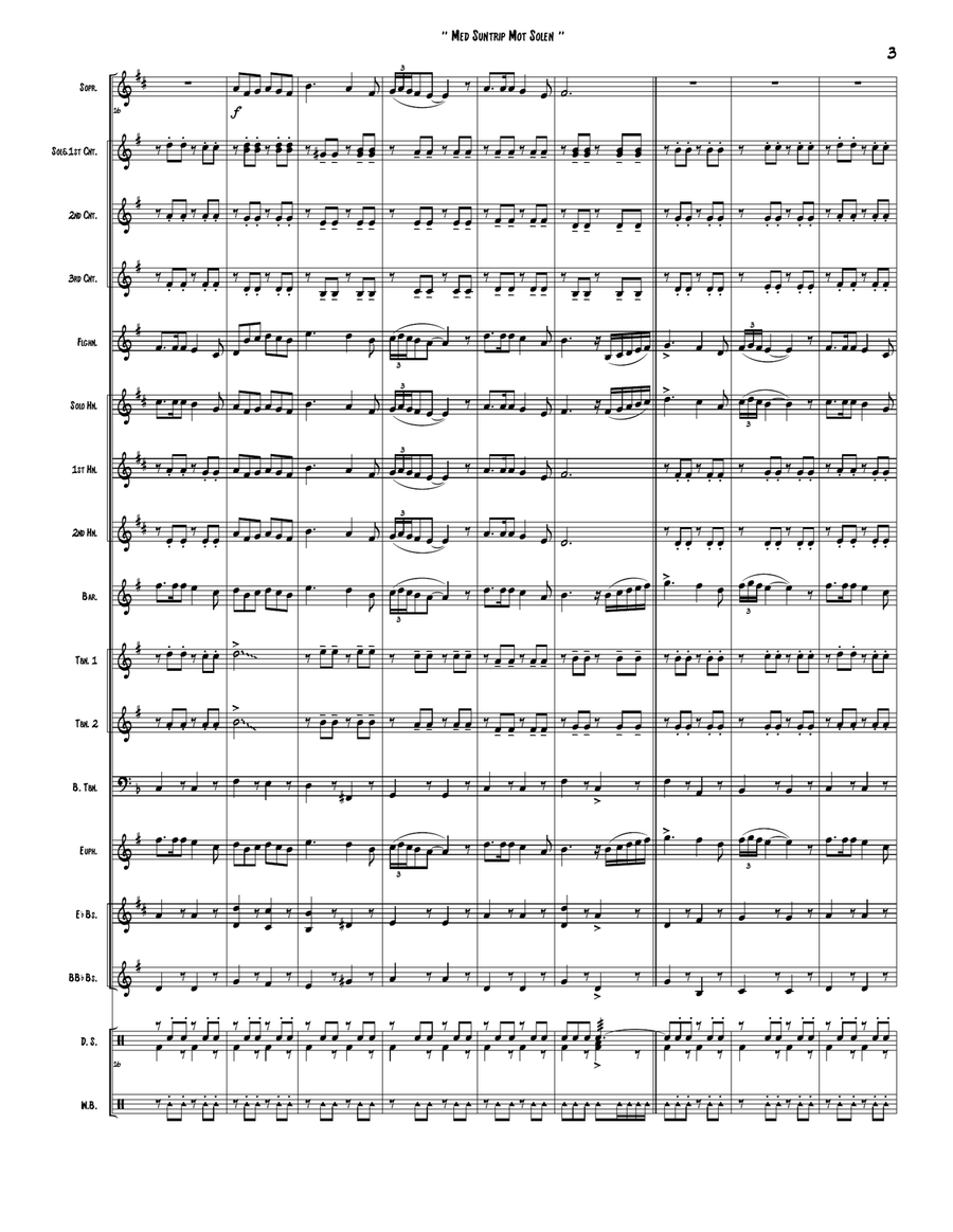 Med Suntrip Mot Solen Brass Band scores gallery preview page 3
