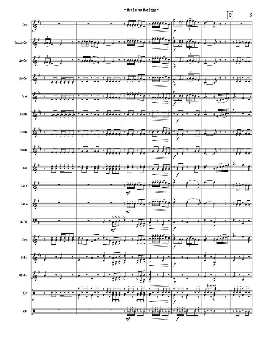 Med Suntrip Mot Solen Brass Band scores gallery preview page 5