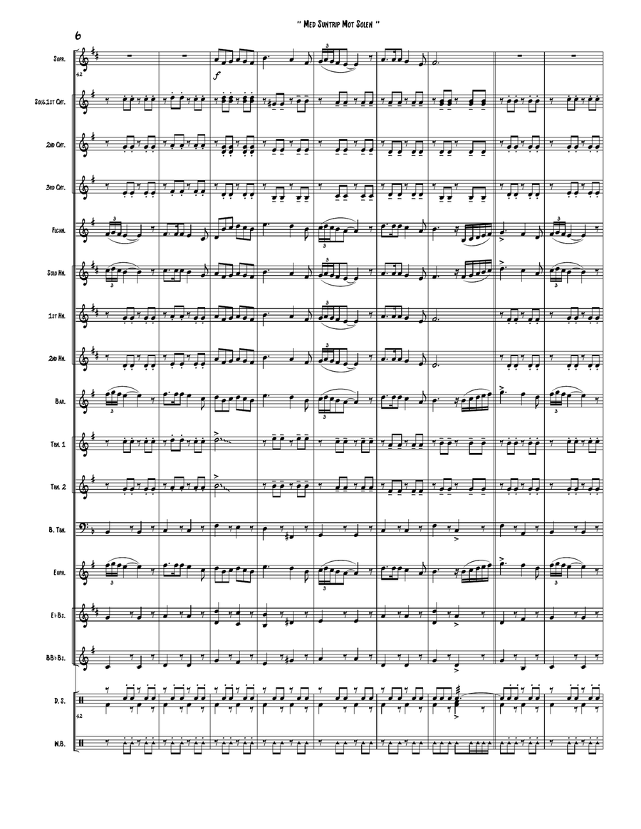 Med Suntrip Mot Solen Brass Band scores gallery preview page 6