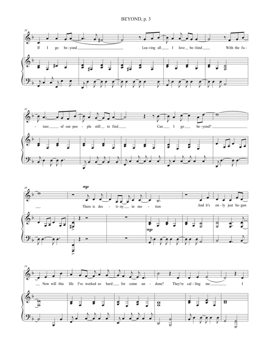 Beyond (End Credit Version) Piano, Vocal scores gallery preview page 3