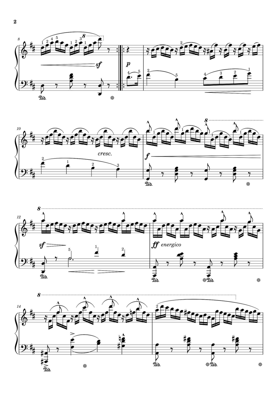 Étude Op. 109 No. 18 La Fileuse - Friedrich Burgmüller Piano Solo scores gallery preview page 2