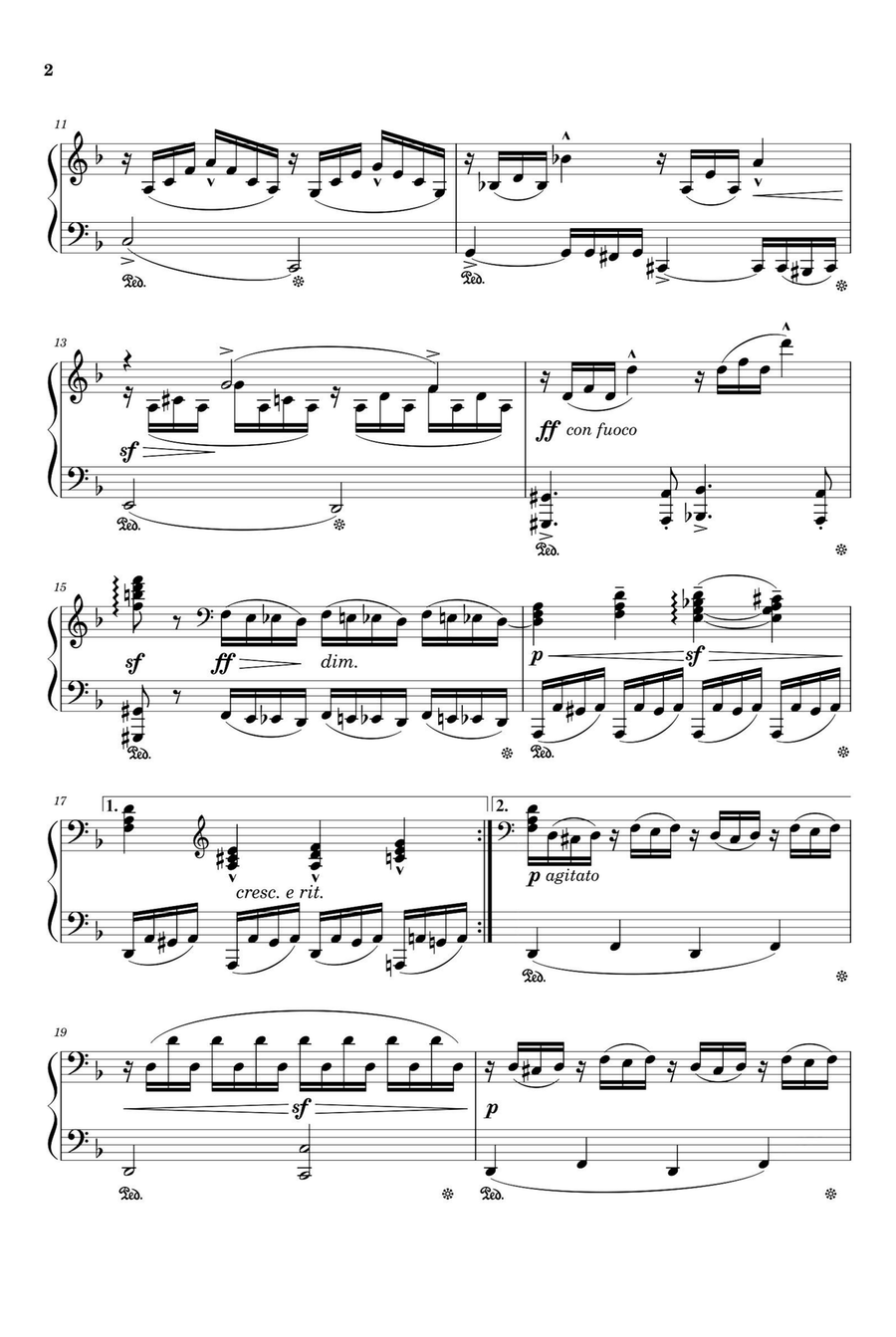 Étude Op. 109 No. 13 L'orage - Friedrich Burgmüller Piano Solo scores gallery preview page 2