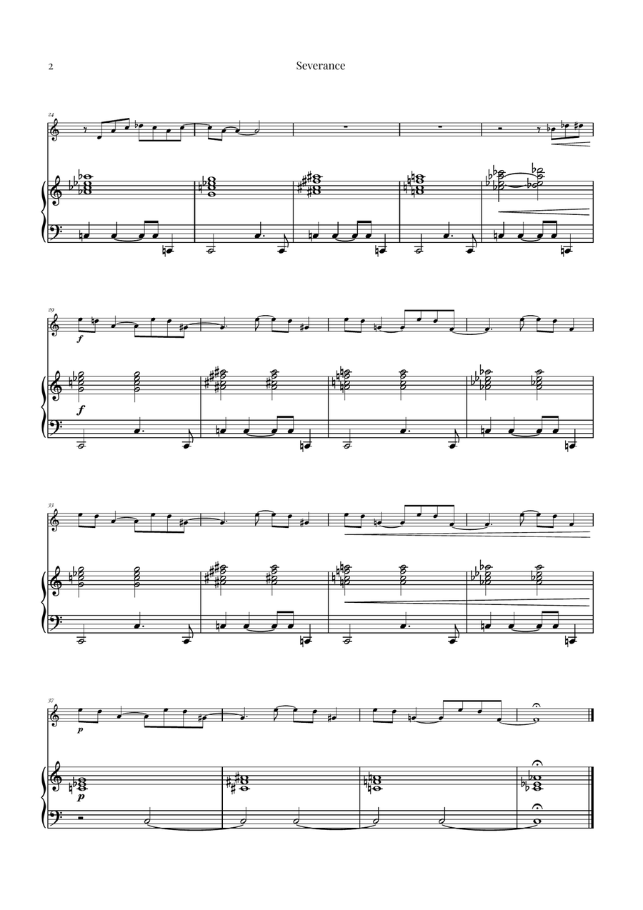Severance - Main Title Theme B-Flat Clarinet scores gallery preview page 2