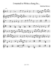 I wanted to Write a Song So...