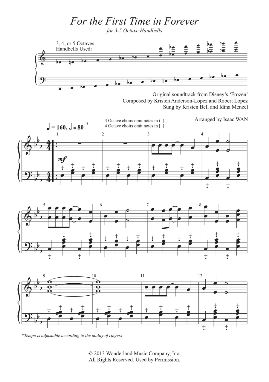 For The First Time In Forever Handbell Choir scores gallery preview page 2